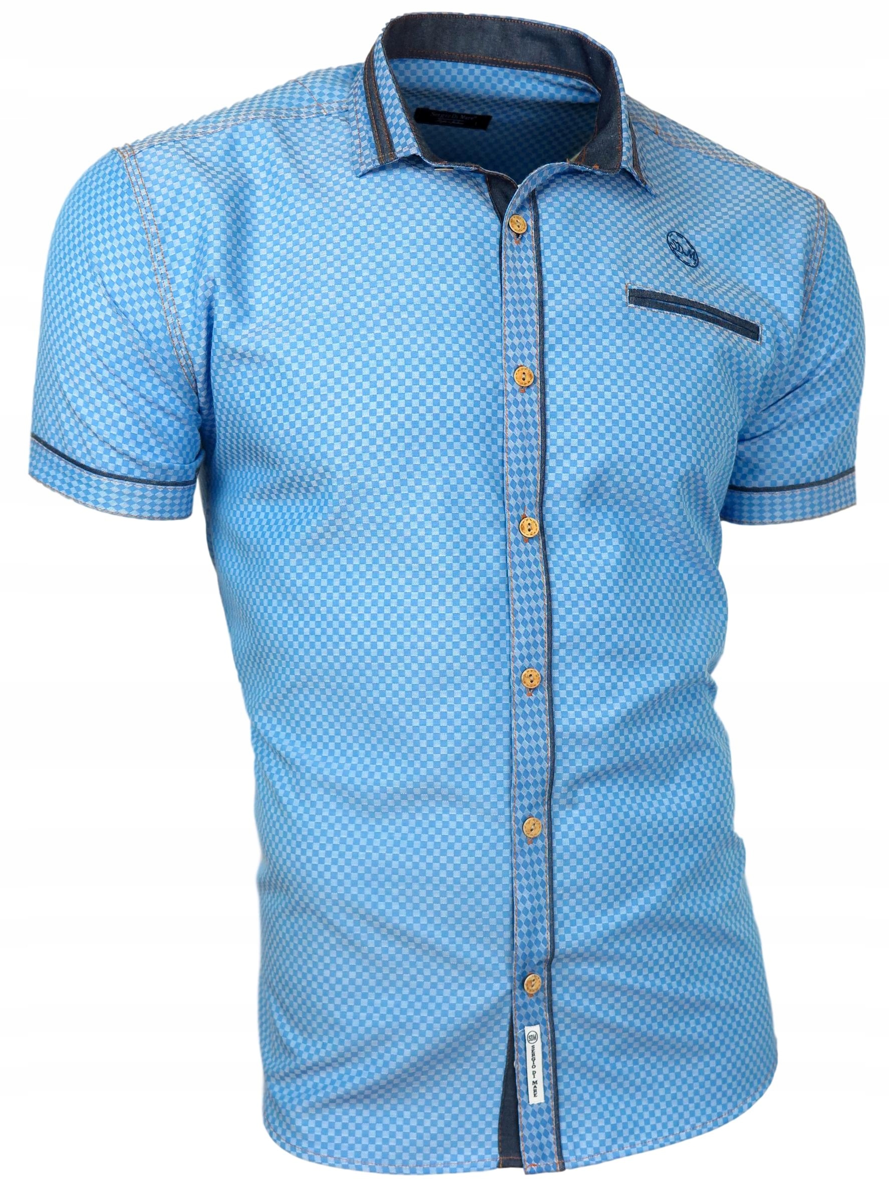 

Koszula Męska Krótki Rękaw _slim Fit_ N10 _r. XXL