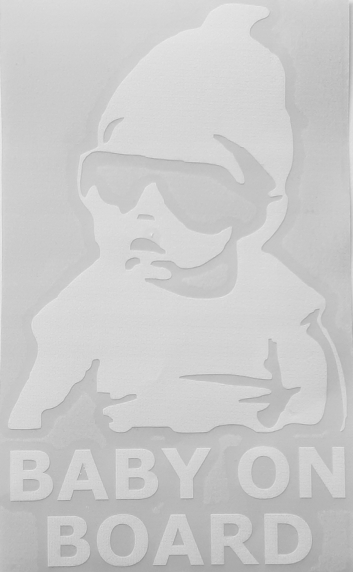 

Baby On Board naklejka biała