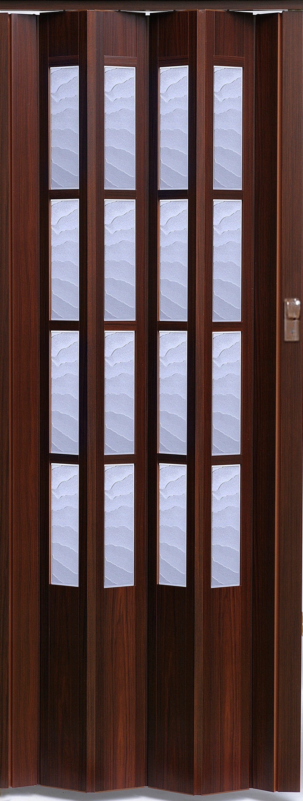 Drzwi Harmonijkowe Vivaldi Crystalline Glass Mahoń 115,6 CM