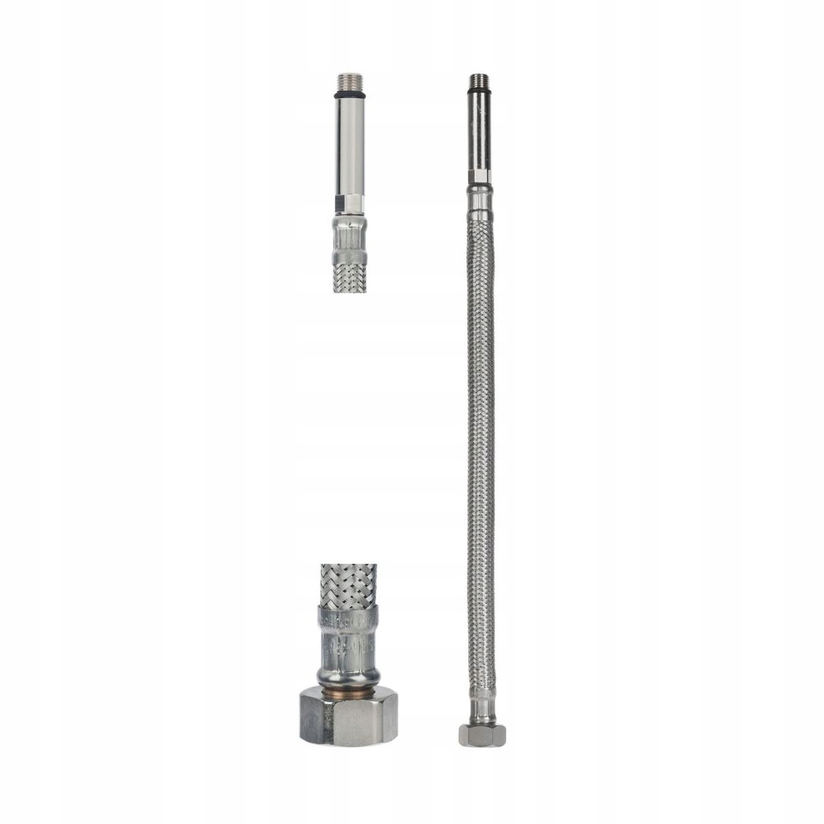 2 Latiguillos De Fontanería 60 Cm | Conexión G3/8 X M10, Acero Inoxidable, Para Grifos De Cocina Y Baño