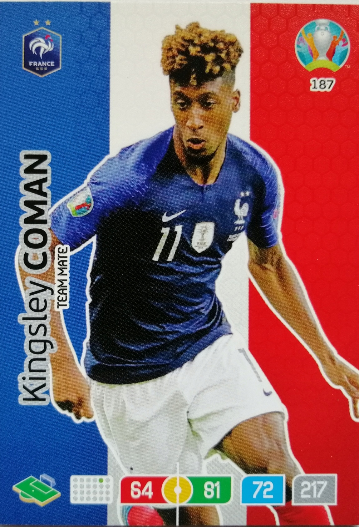 Panini Euro 2020 Team Mate 187 Kingsley Coman