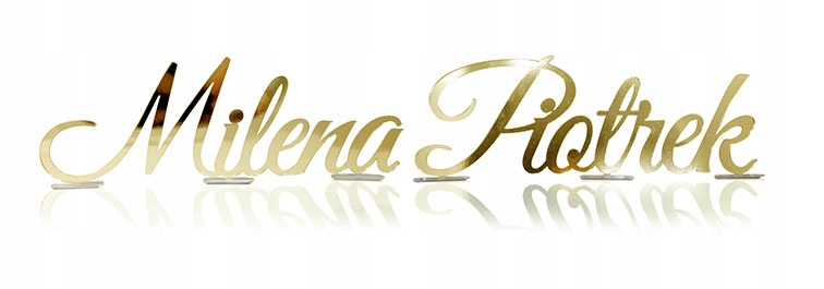 IMIONA NAPISY na stół ślubny LUSTRO złote srebrne!