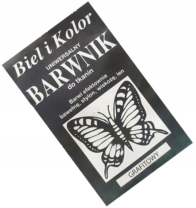 

Barwnik do Tkanin Bawełny Lnu Stylonu Grafitowy