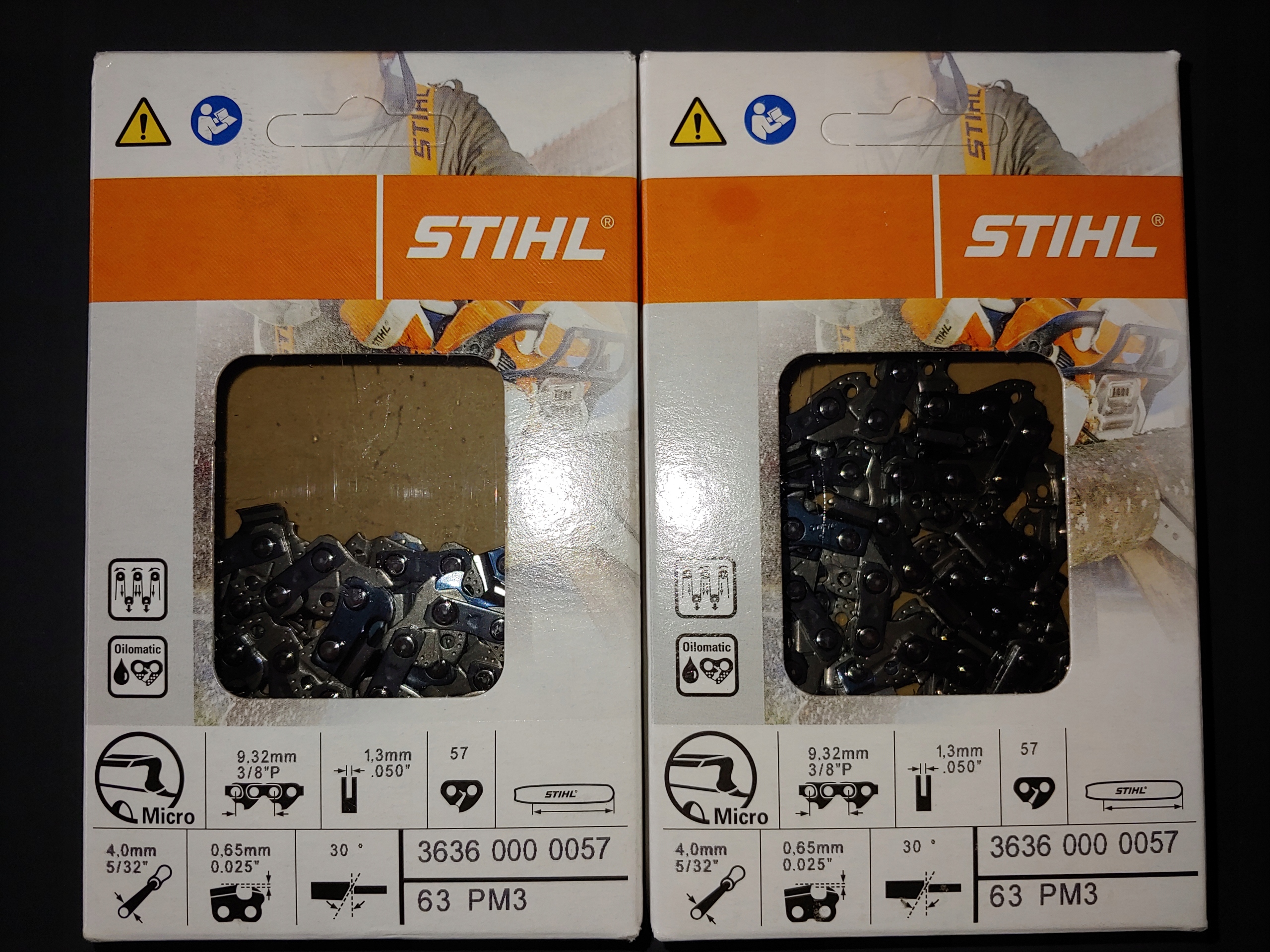 Łańcuch STIHL 57 ogn 1,3mm 3/8" 40cm ORYGINAŁ Długość 400 mm