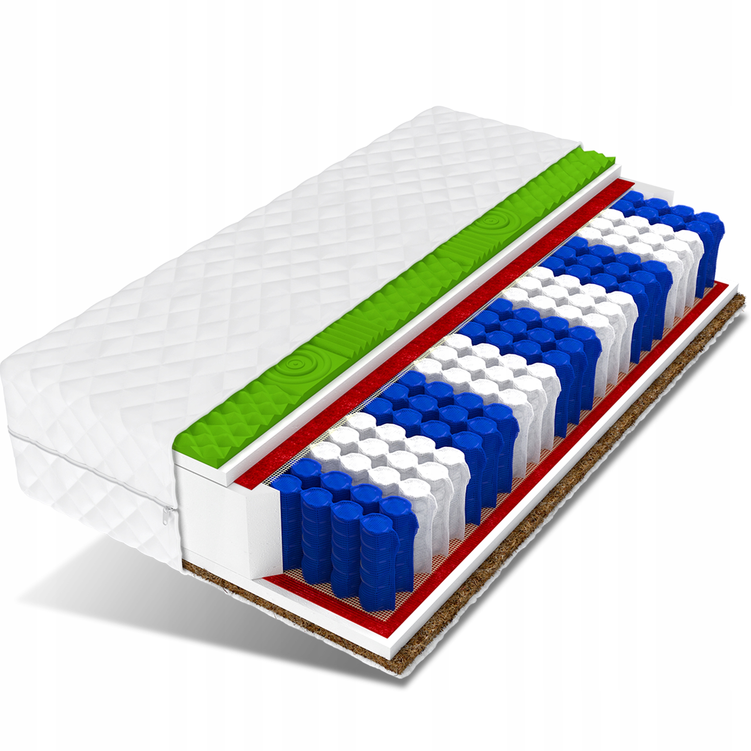 

Materac Amor 80x200 pocket kokos Hr wełna owcza