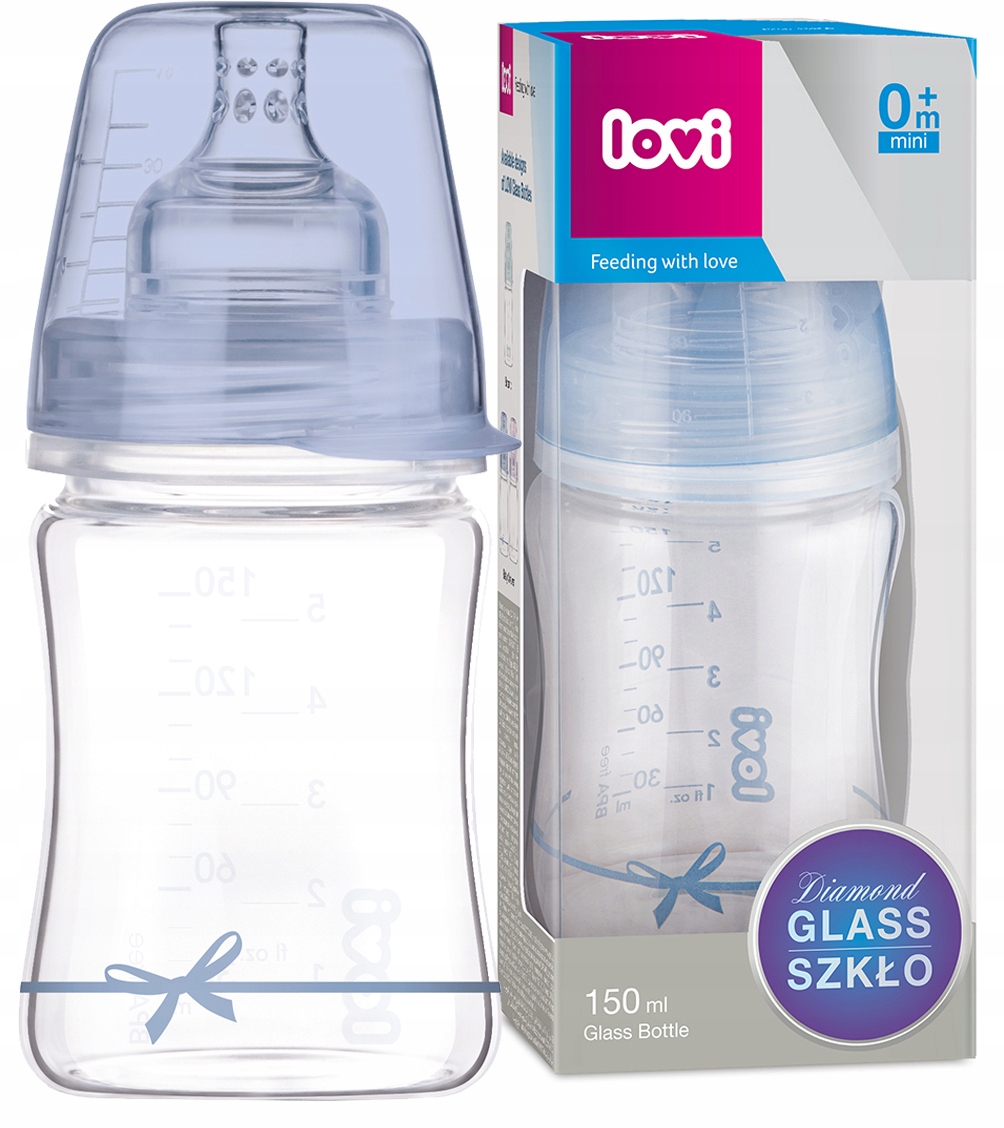 

Lovi Butelka Szklana Diamond Glass 150ml Smoczek