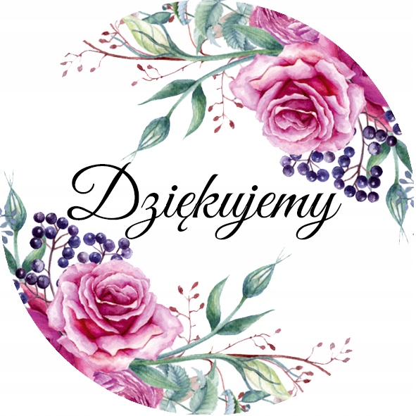 

Naklejki Weselne ślub Dziękujemy Za Przybycie 10sz