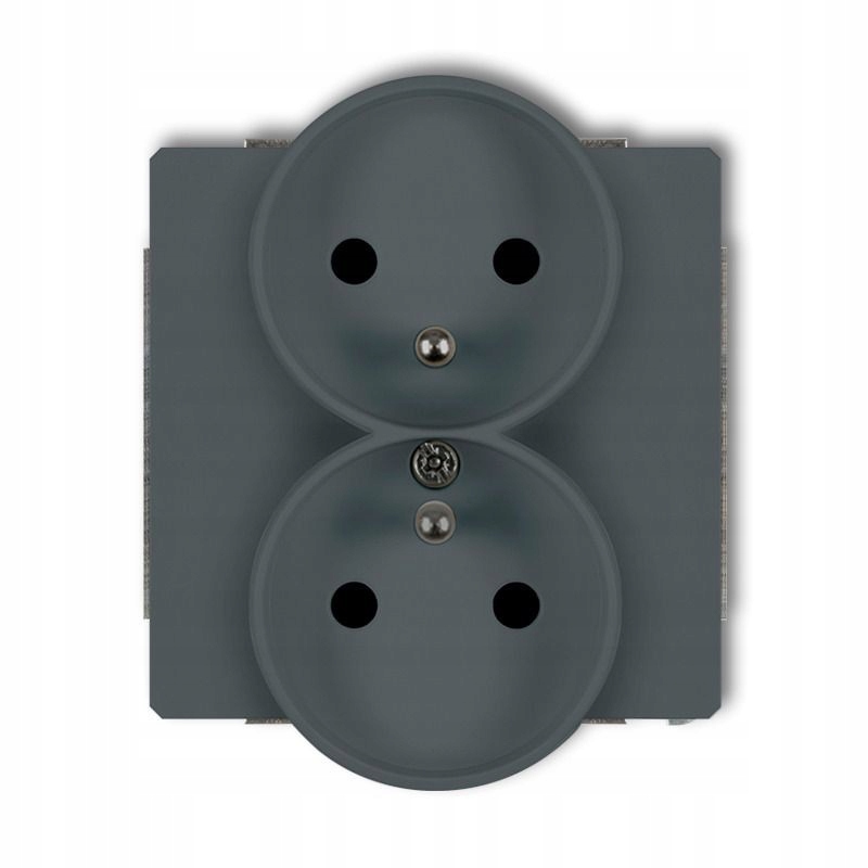 

Gniazdo Podwójne Z/u Grafit 28DGPR-2z Deco Karlik