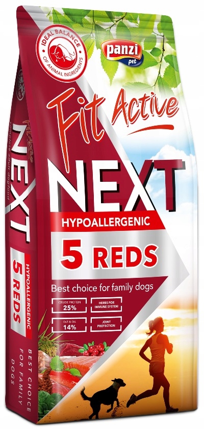Levně Fit Active Dog Next Hypoallergenic Adult 5 Reds Bezlepková 15 kg