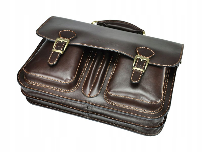 TECZKA MĘSKA SKÓRZANA AKTÓWKA NA DOKUMENTY LAPTOP Długość paska 120 cm