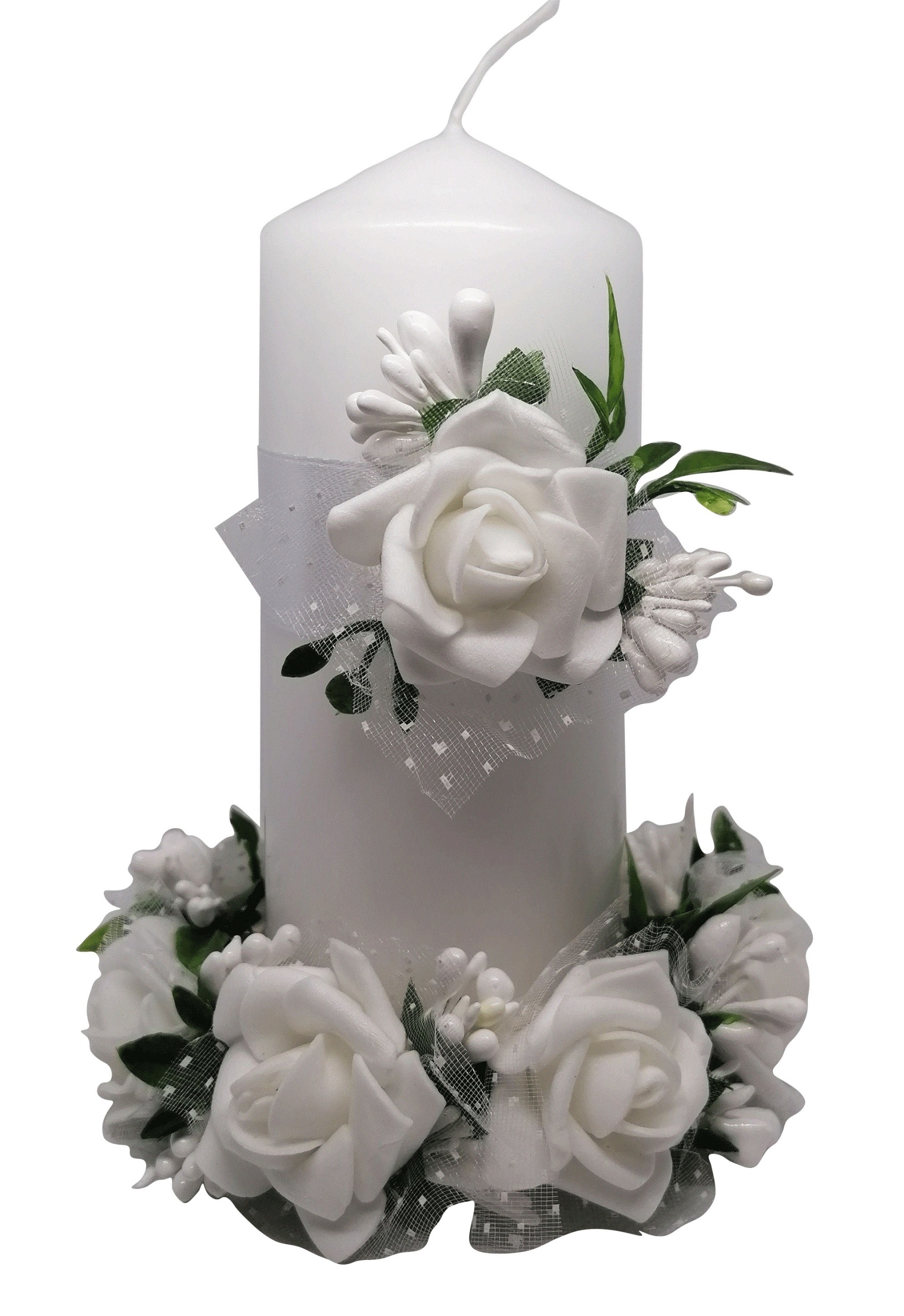 STROIK NA ŚWIECĘ OZDOBA NA ŚWIECĘ KOMUNIA ŚLUB