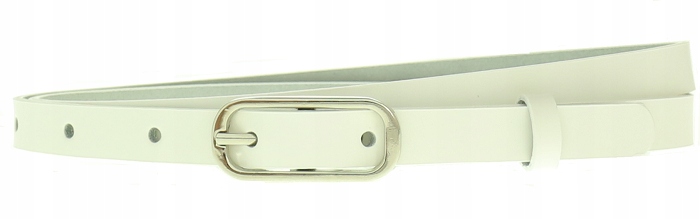 

Pasek damski do sukienki 1,5 cm Skórzany biały