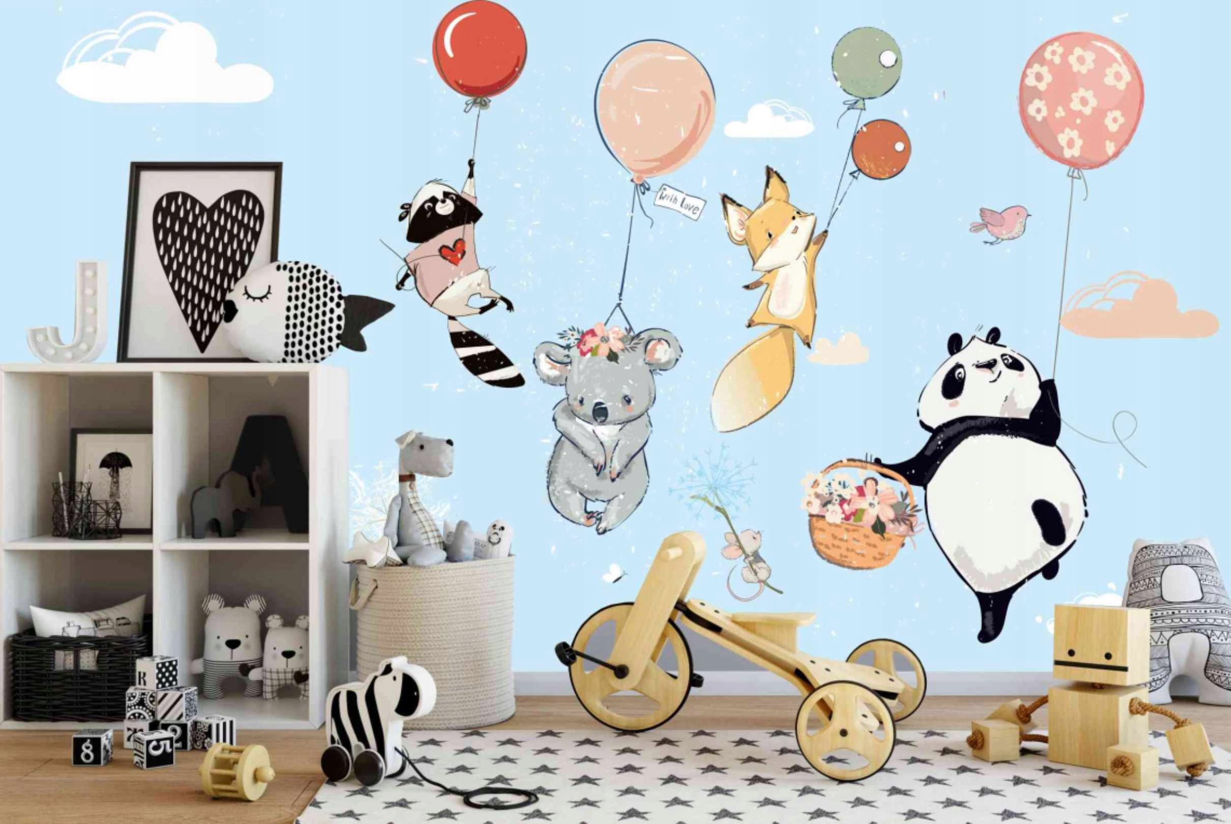 

Naklejki dla dzieci na ścianę panda koala balony