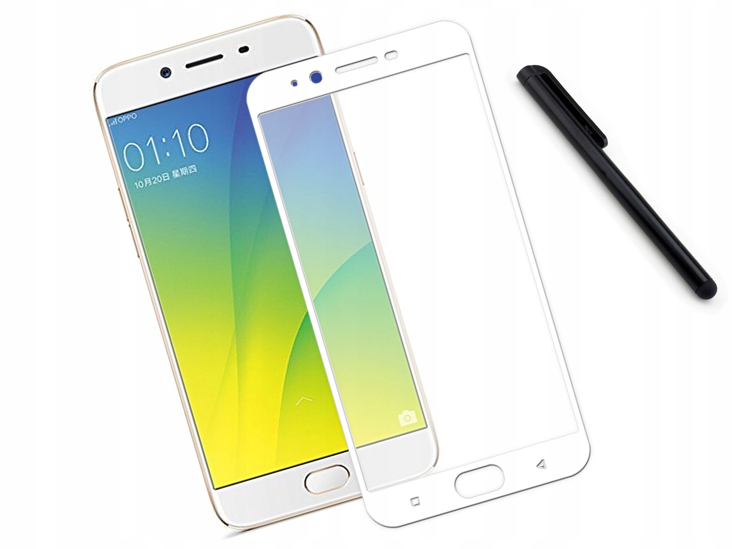 

Zaokrąglone szkło hartowane 3D 9H Oppo R9s Białe