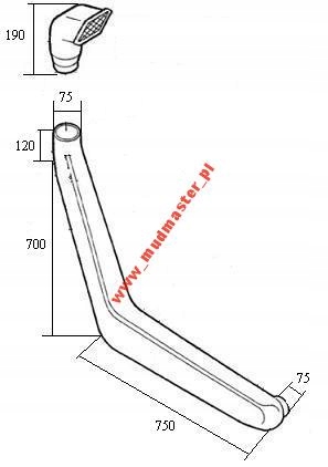 Subaru Forester Snorkel Wlot powietrza Manufacturer catalog number 0401