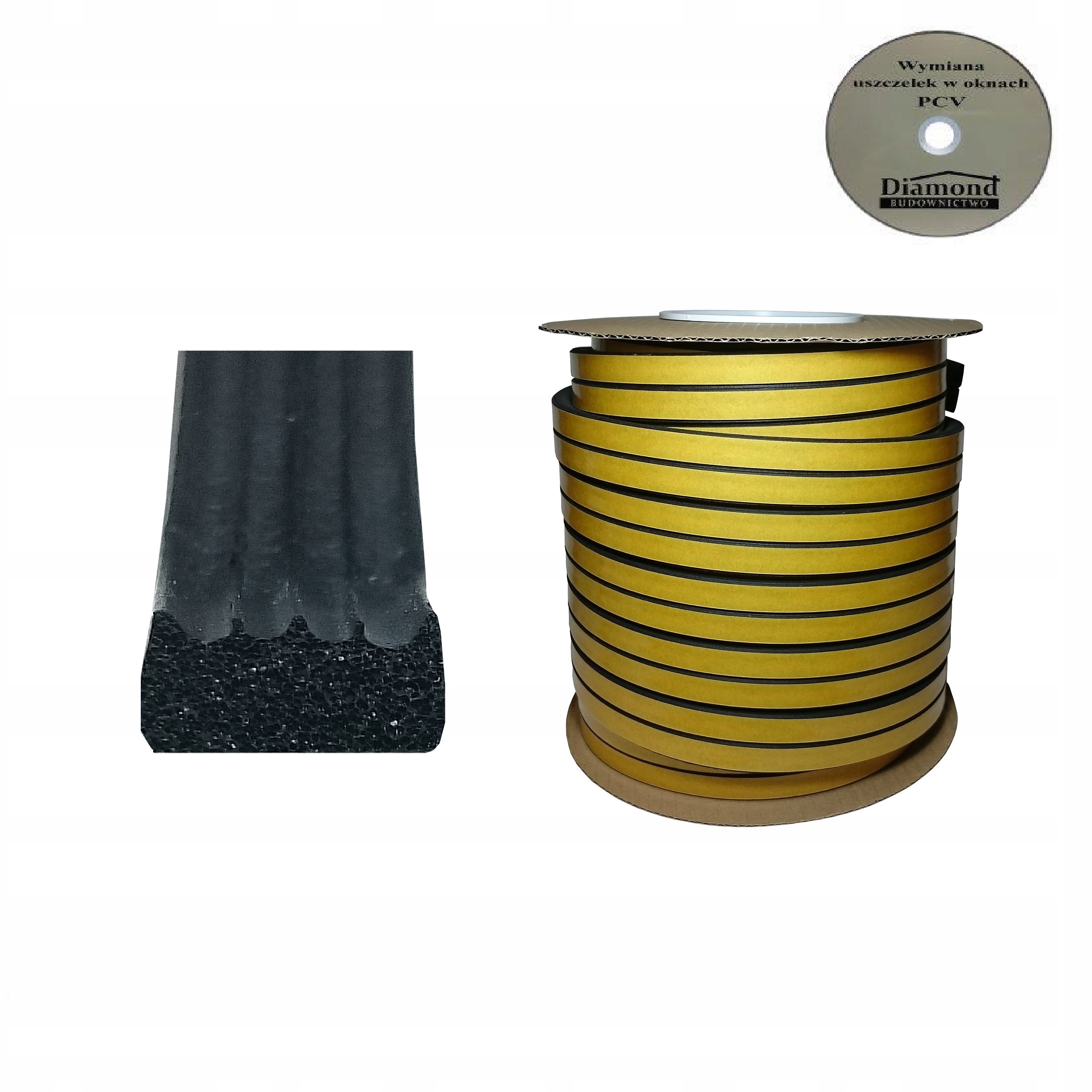 Uszczelka do okna okien okienna SD-58 9x4mm 125mb