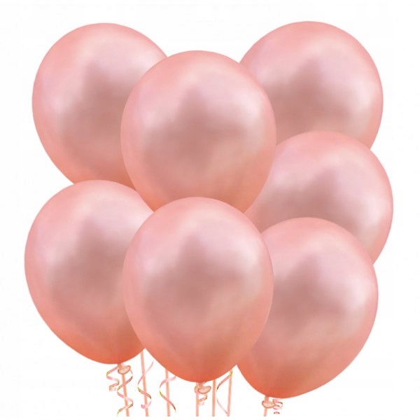 ZESTAW różowe złoto Balon metaliczny ROSE GOLD