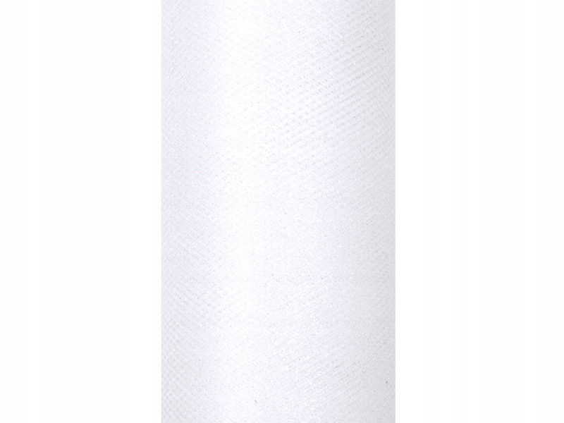 

Tiul na rolce Biały Brokatowy 0,15x9m Komunia
