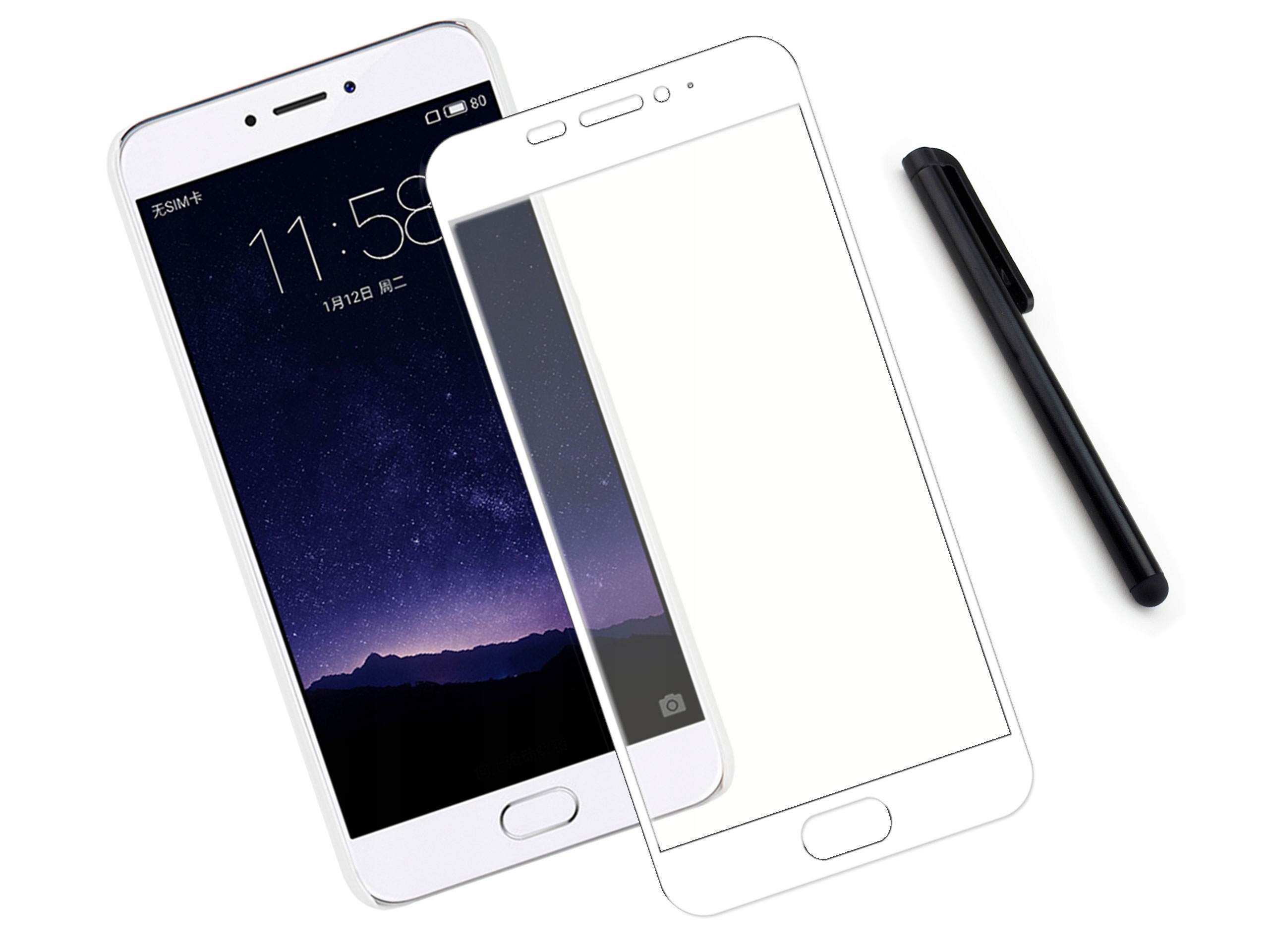 

Szkło hartowane 3D 9H telefon Meizu MX6 Białe