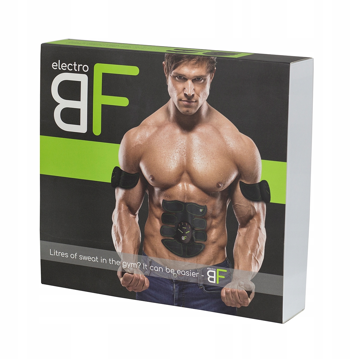 ELEKTROSTYMULATOR Stymulator Mięśni i Brzucha EMS Kolor dominujący czarny