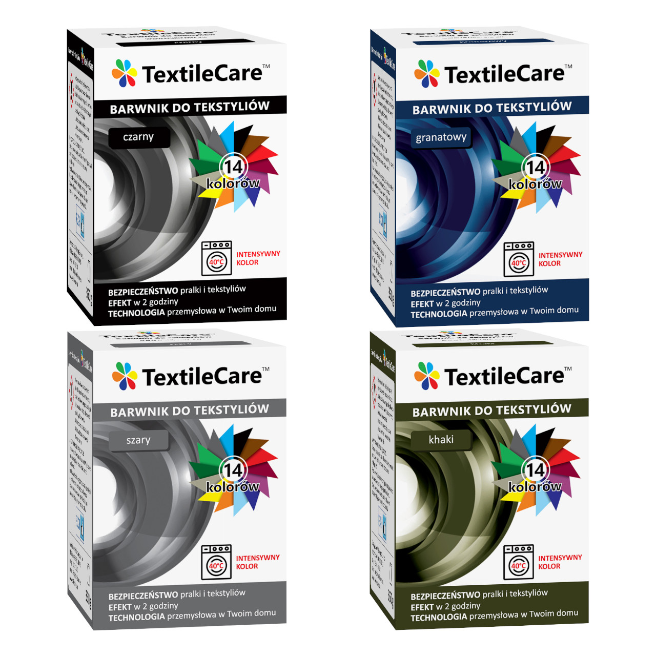 

TextileCare Barwnik Farba Ubrań Zestaw 4 Szt