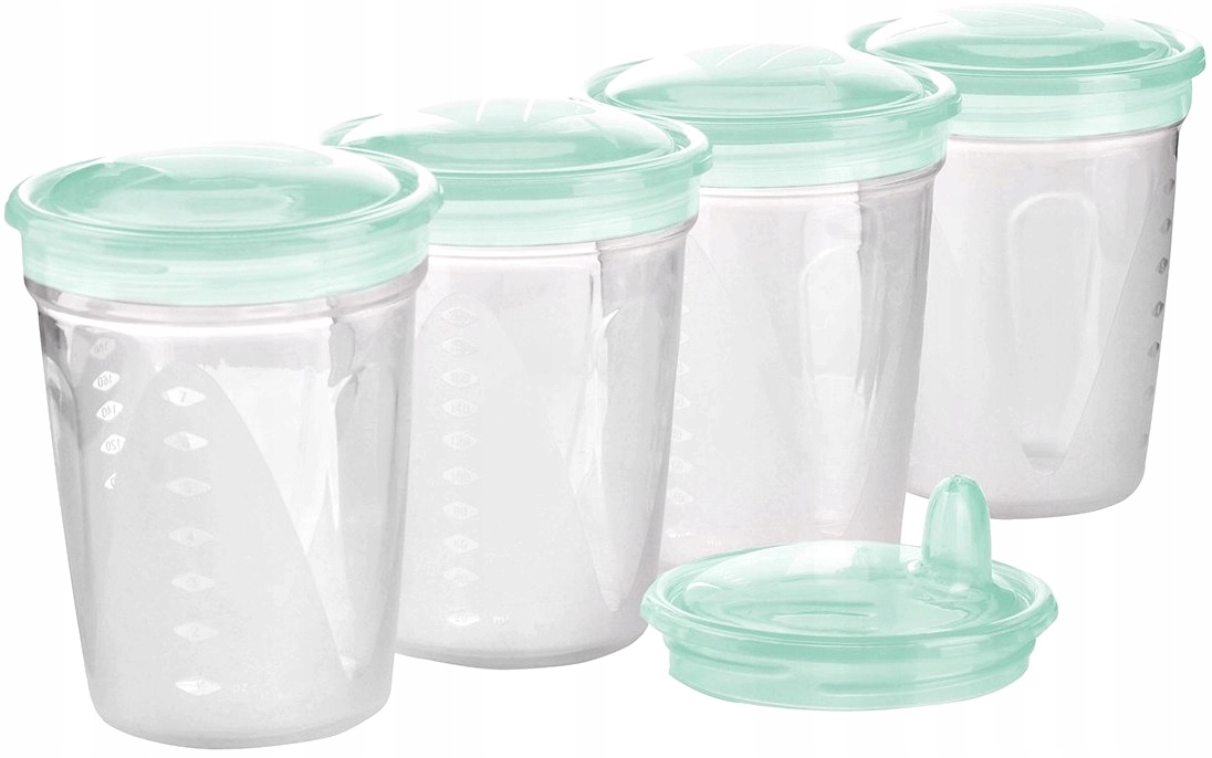 

Babyono Pojemniki Na Mleko Pokarm 4SZT Ustnik