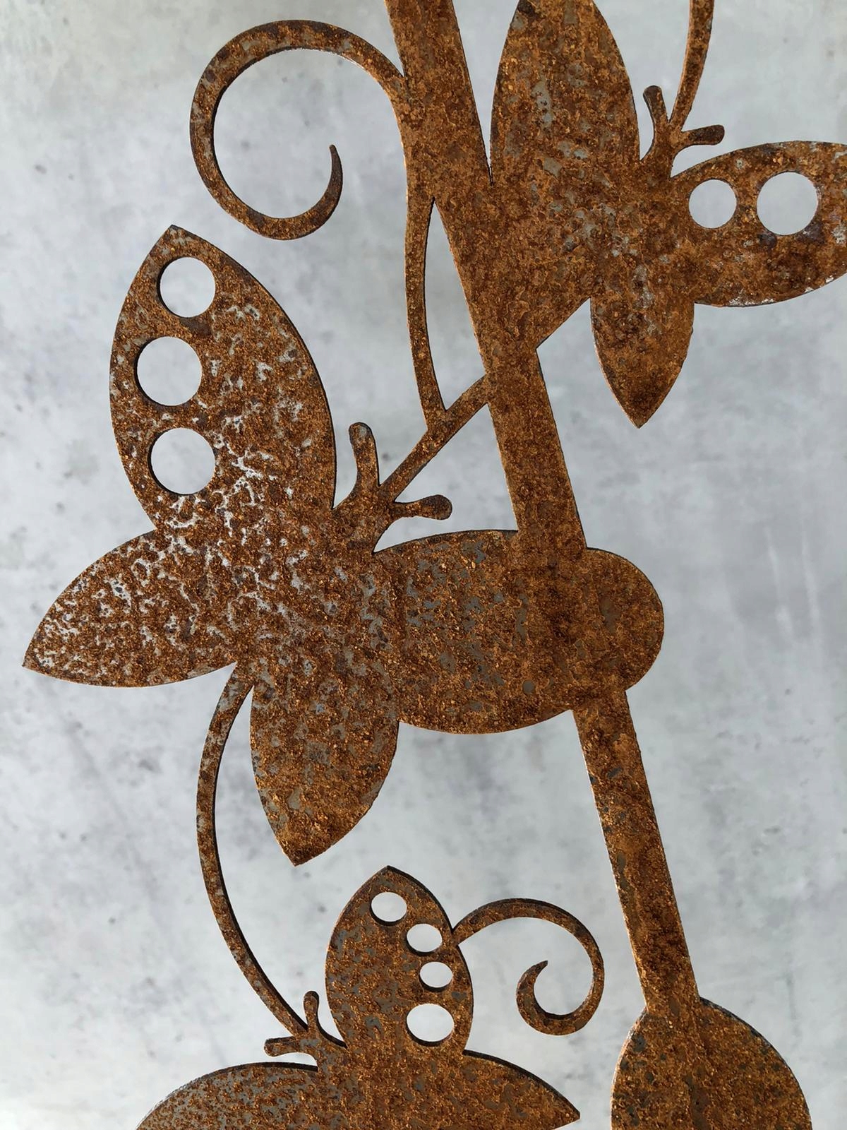 Motyle na gałązce ozdoba ogrodowa Rdza Industrial Kod producenta 2