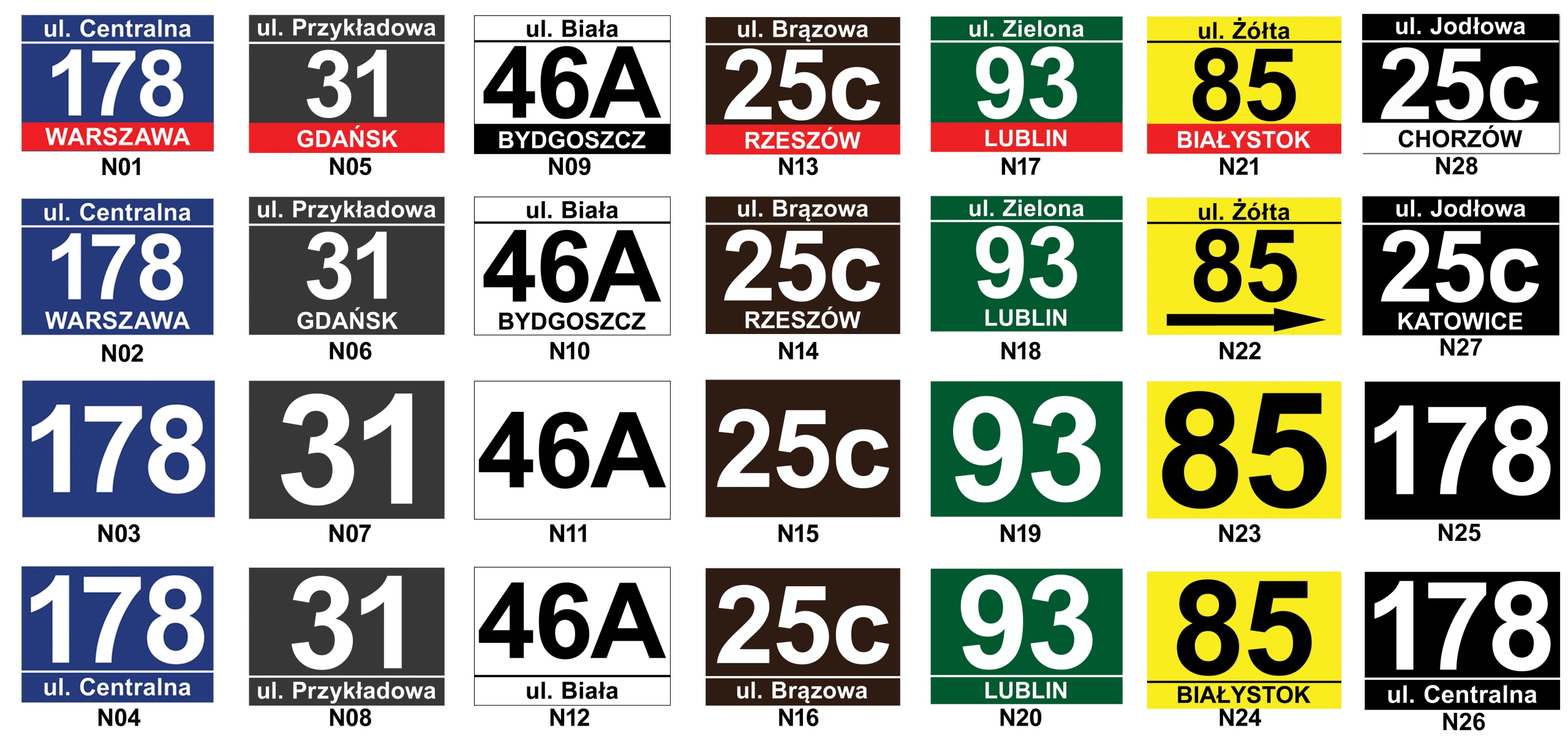 ODBLASK tabliczka ADRESOWA Z NUMEREM DOMU 30x21cm odblaskowa własny numer Szerokość produktu 30 cm