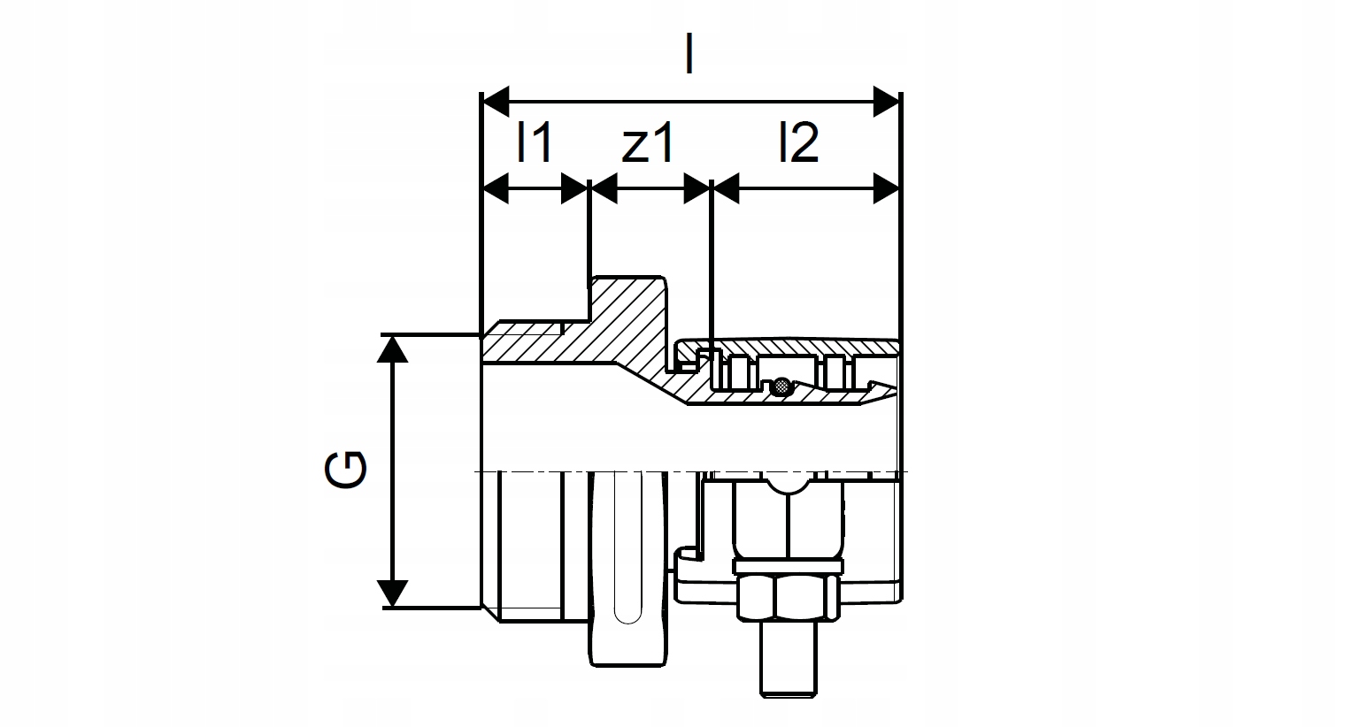 Złączka Wipex 50 11/4" rura preizolowana PN10 Typ rura PEX