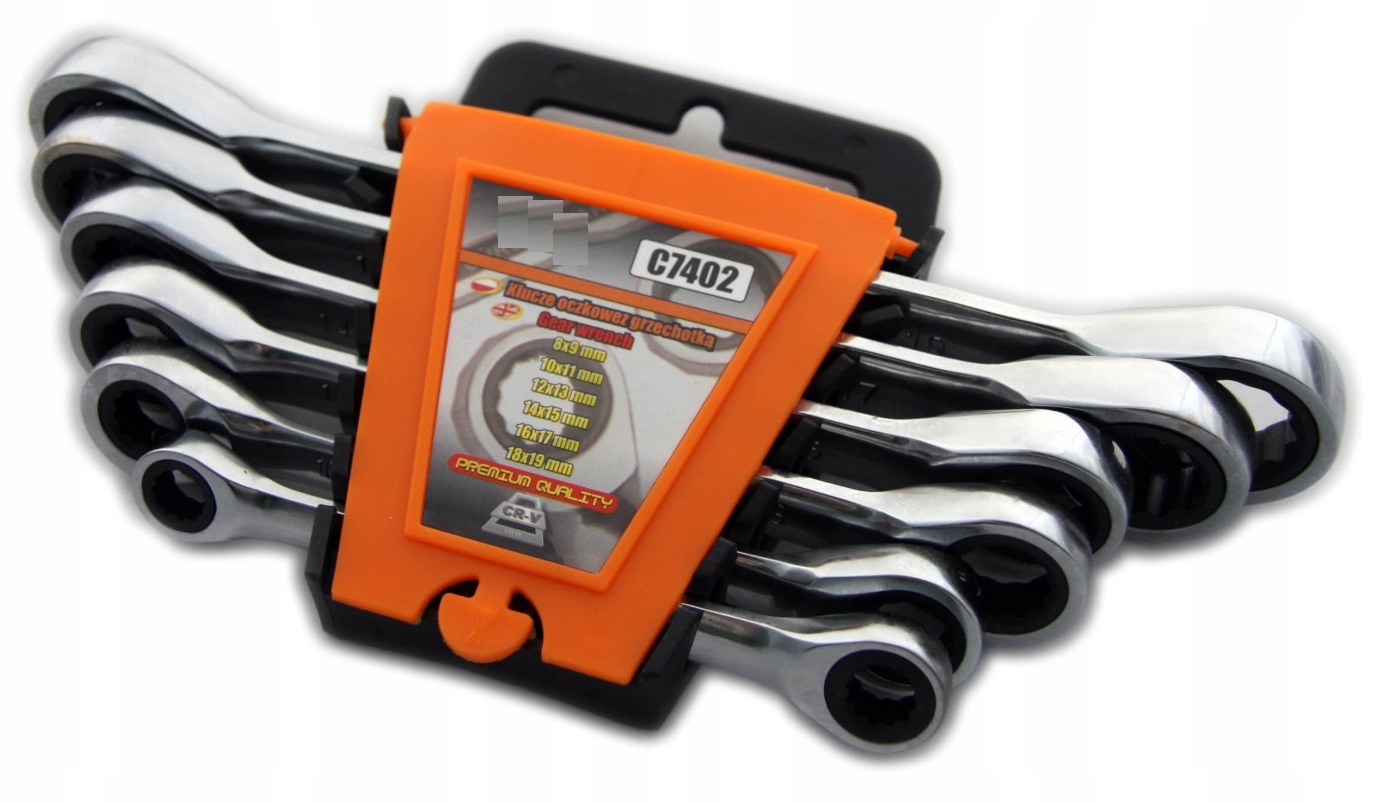 

Zestaw Kluczy Grzechotką 8-19mm 6szt Oczkowe C7402