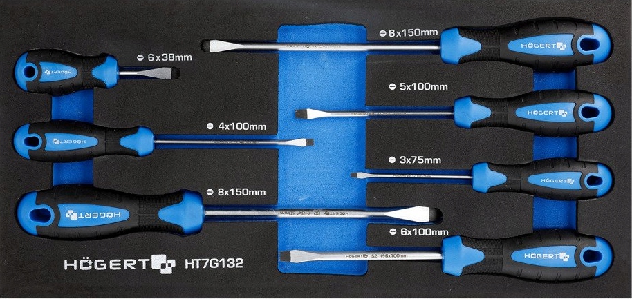 

Hogert HT7G132 Zestaw Wkrętaków Płaskich 7szt.