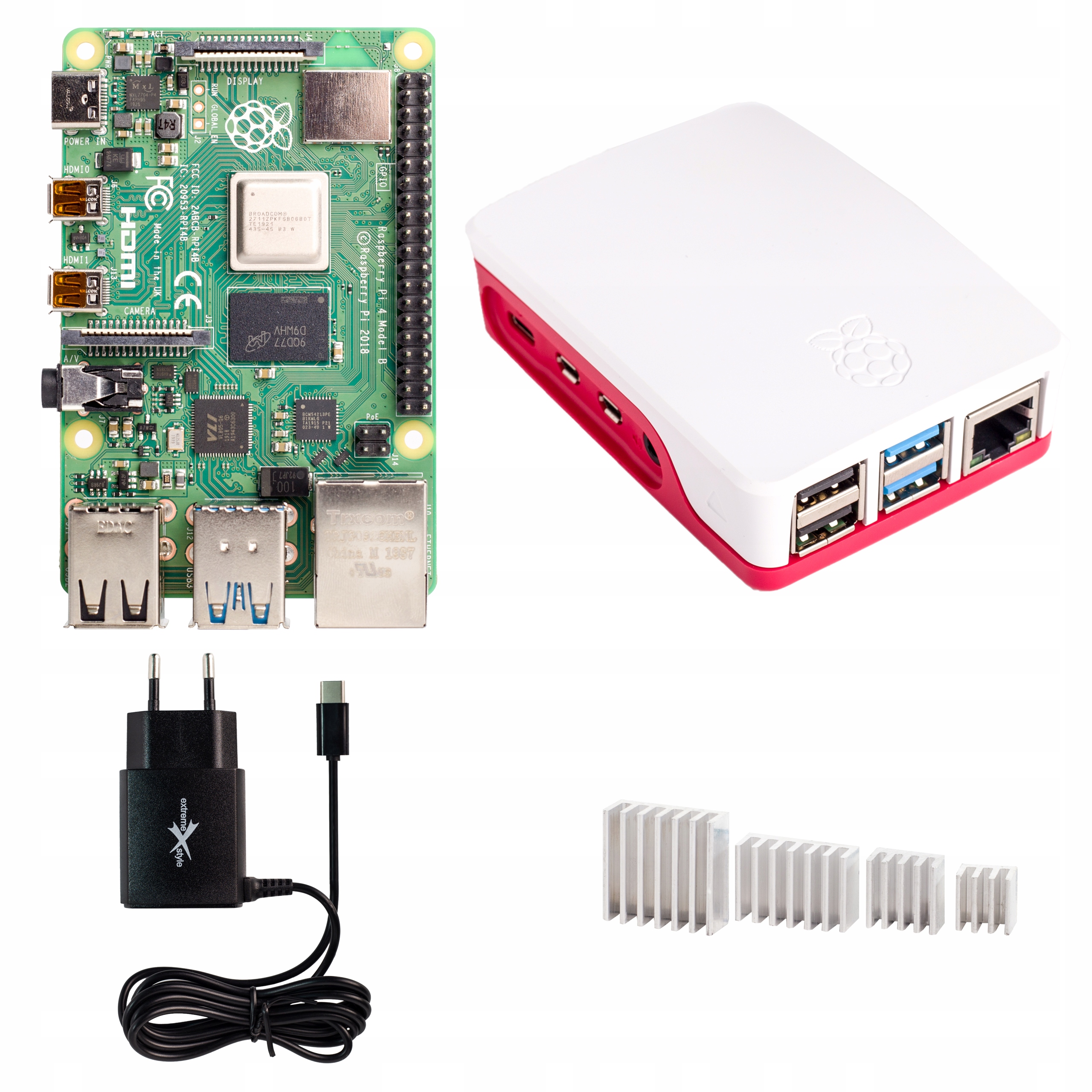

Raspberry Pi 4B 8GB Ram obudowa zasilacz radiatory