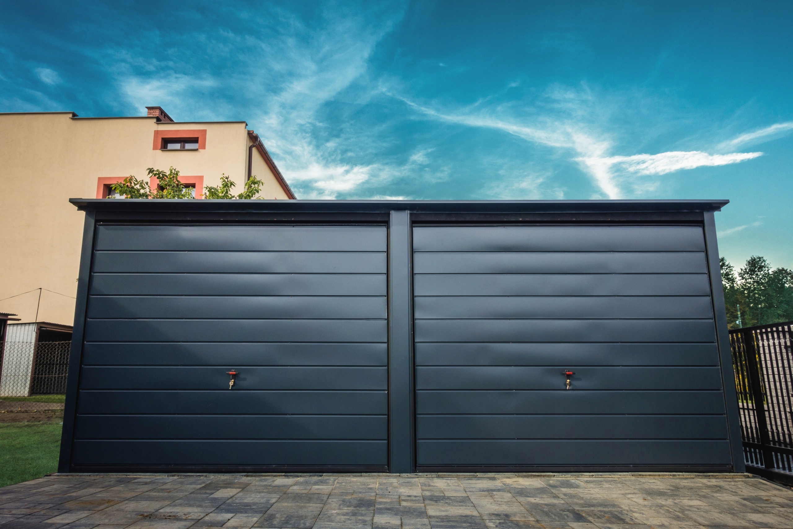 GARAŻ BLASZANY Garaże blaszane 6x6 GRAFIT Szerokość 6 m