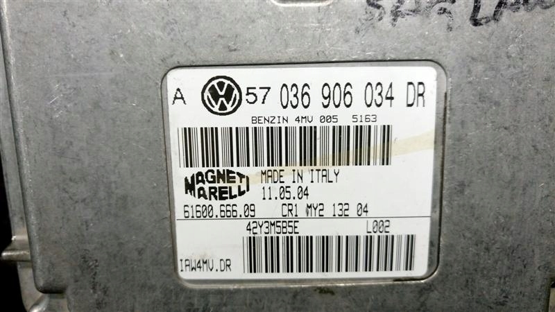 CZYSTY Komputer VW SEAT 036906034DR IMMO OFF ! Producent części Magneti Marelli