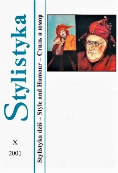 STYLISTYKA DZIŚ STYLE and HUMOUR STYLISTYKA X 2001 S. GAJDA, K. PISARKOWA