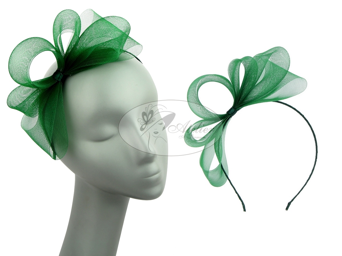 FASCYNATOR, STROIK DO WŁOSÓW opaska ciemna zielona Marka inna