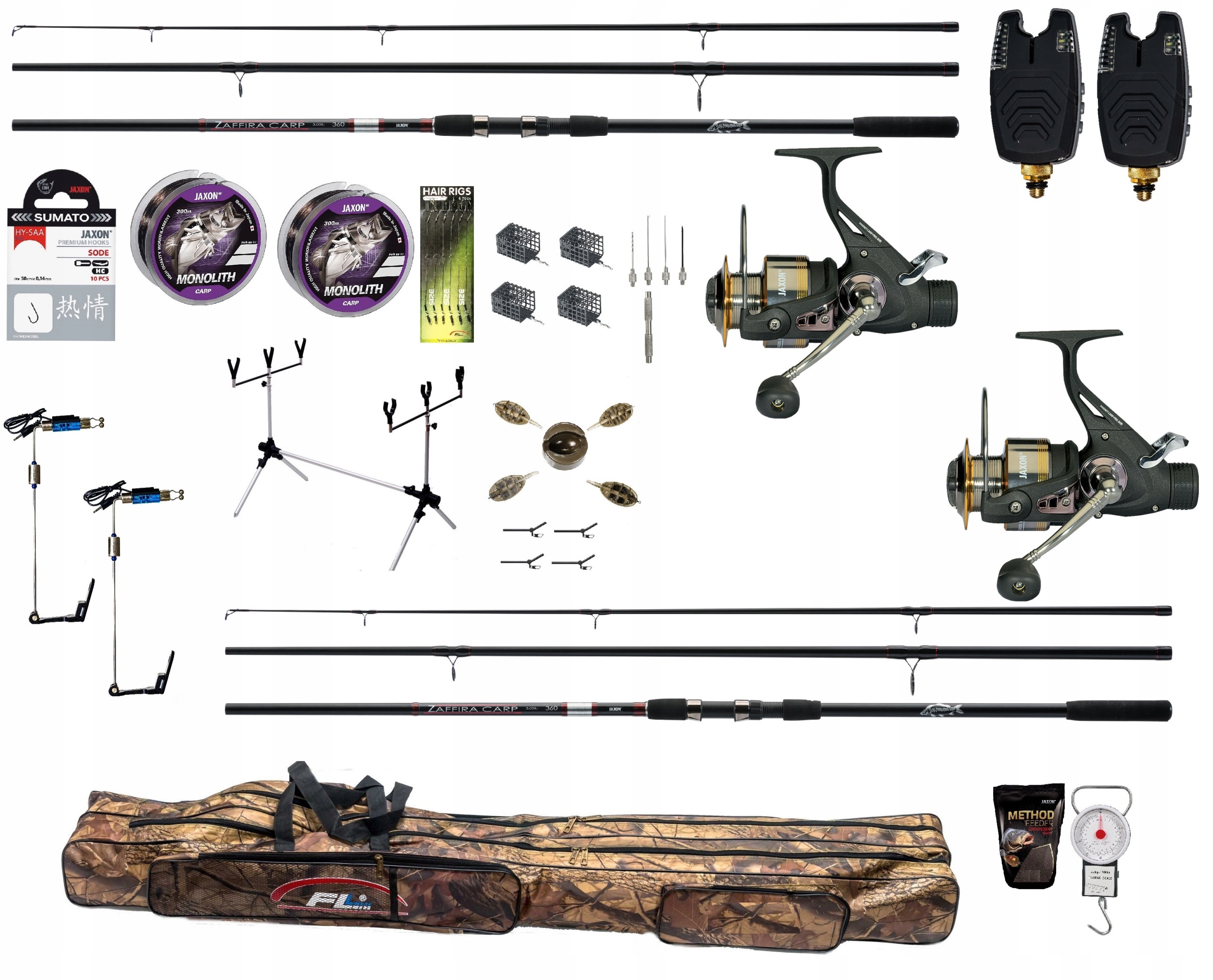 Zestaw 2x Wędka karpiowa Jaxon kołowrotek karpiowy