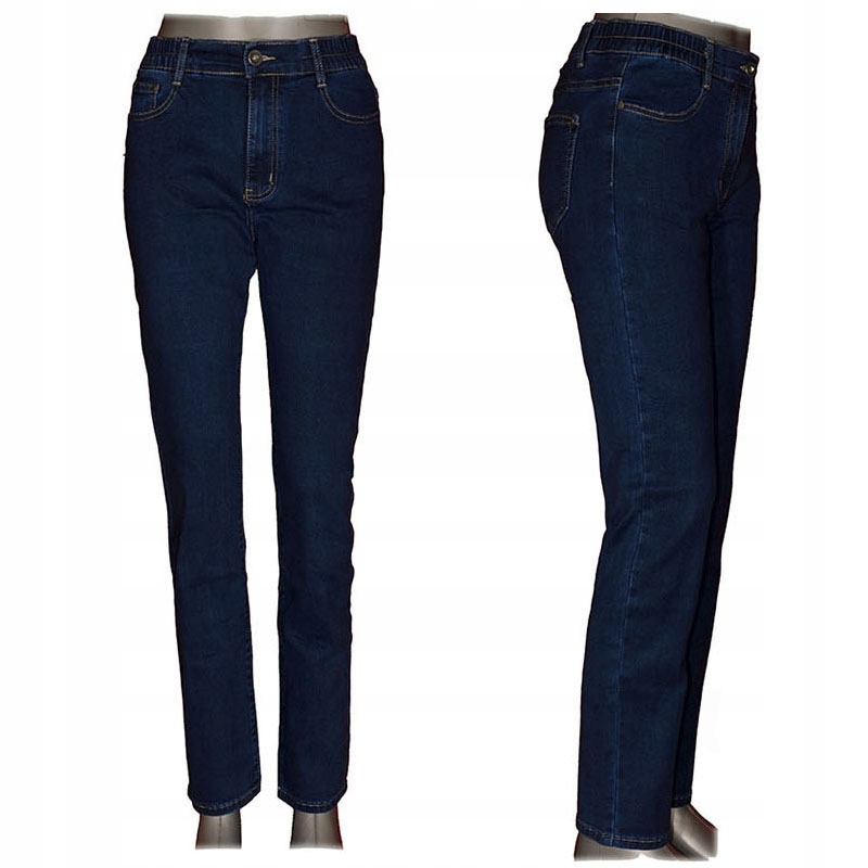

Spodnie Jeansy Wysoki Stan Na Gumce 48 4xl