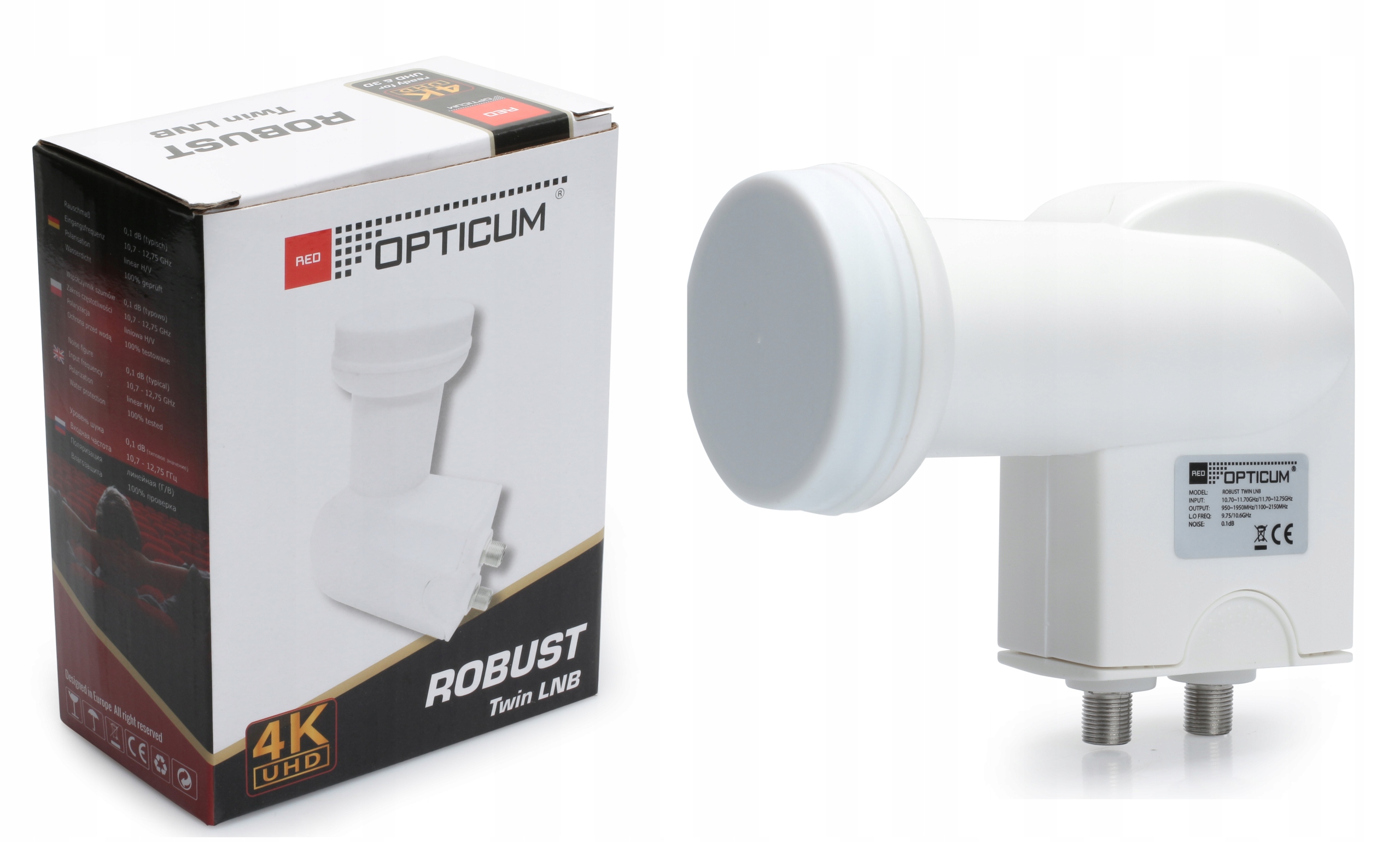 Konwerter LNB TWIN Cyfrowy Polsat NC+ 0,1 dB HD HQ