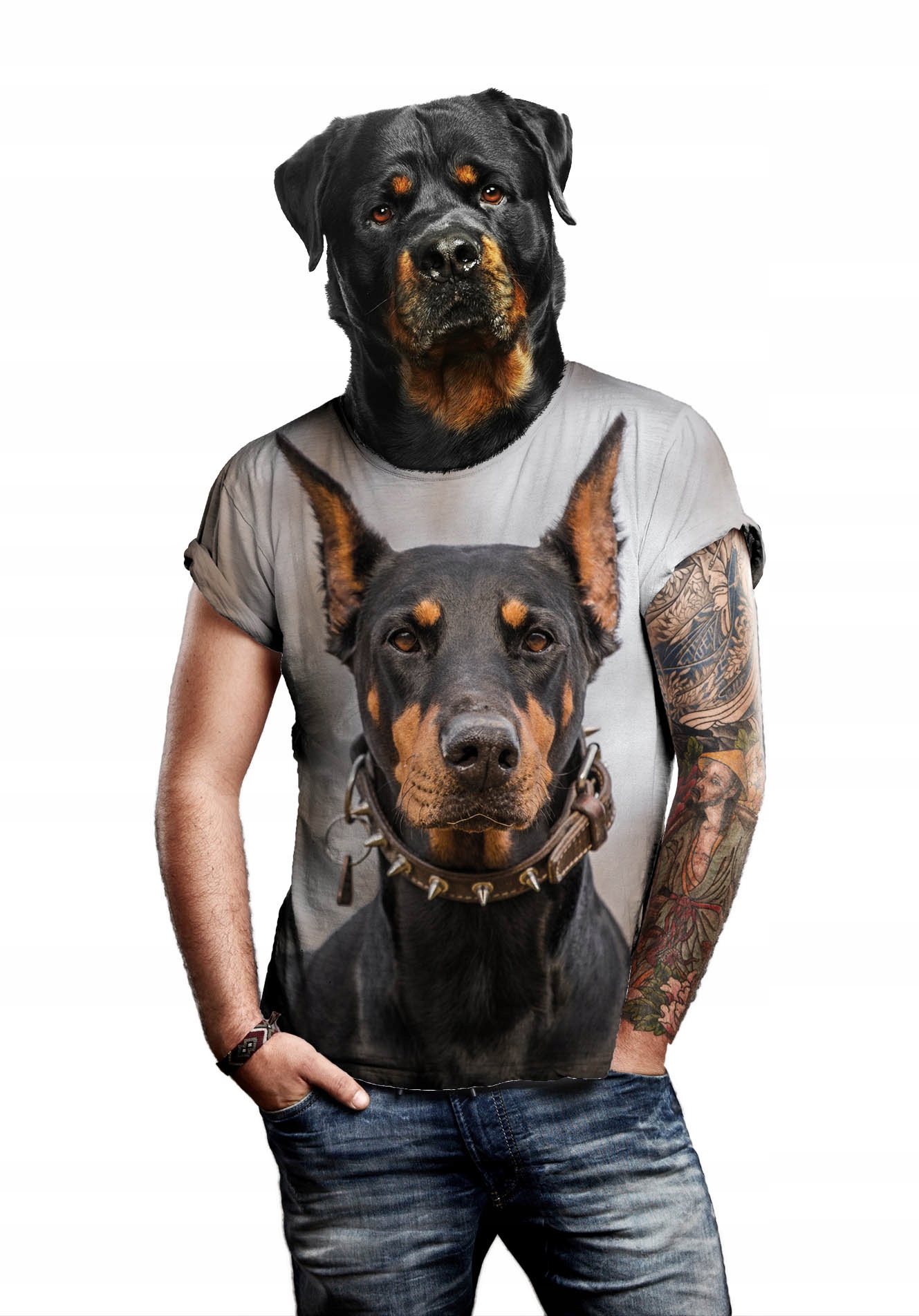

Koszulka 3D Polska Doberman M T-shirt Nadruk 3D