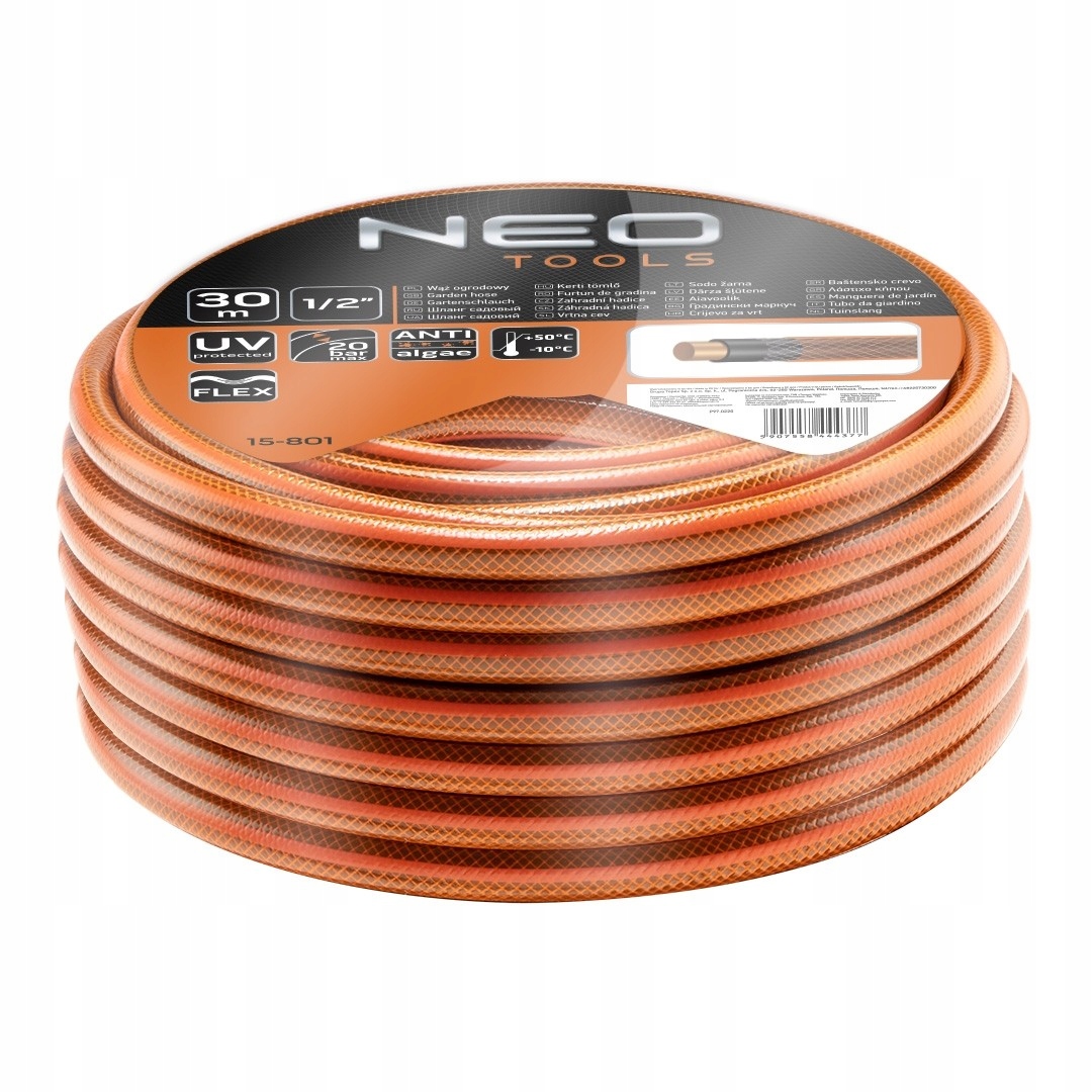 

Neo Wąż Ogrodowy 4-WARSTWOWY 20BAR 1/2'' 30M Eco