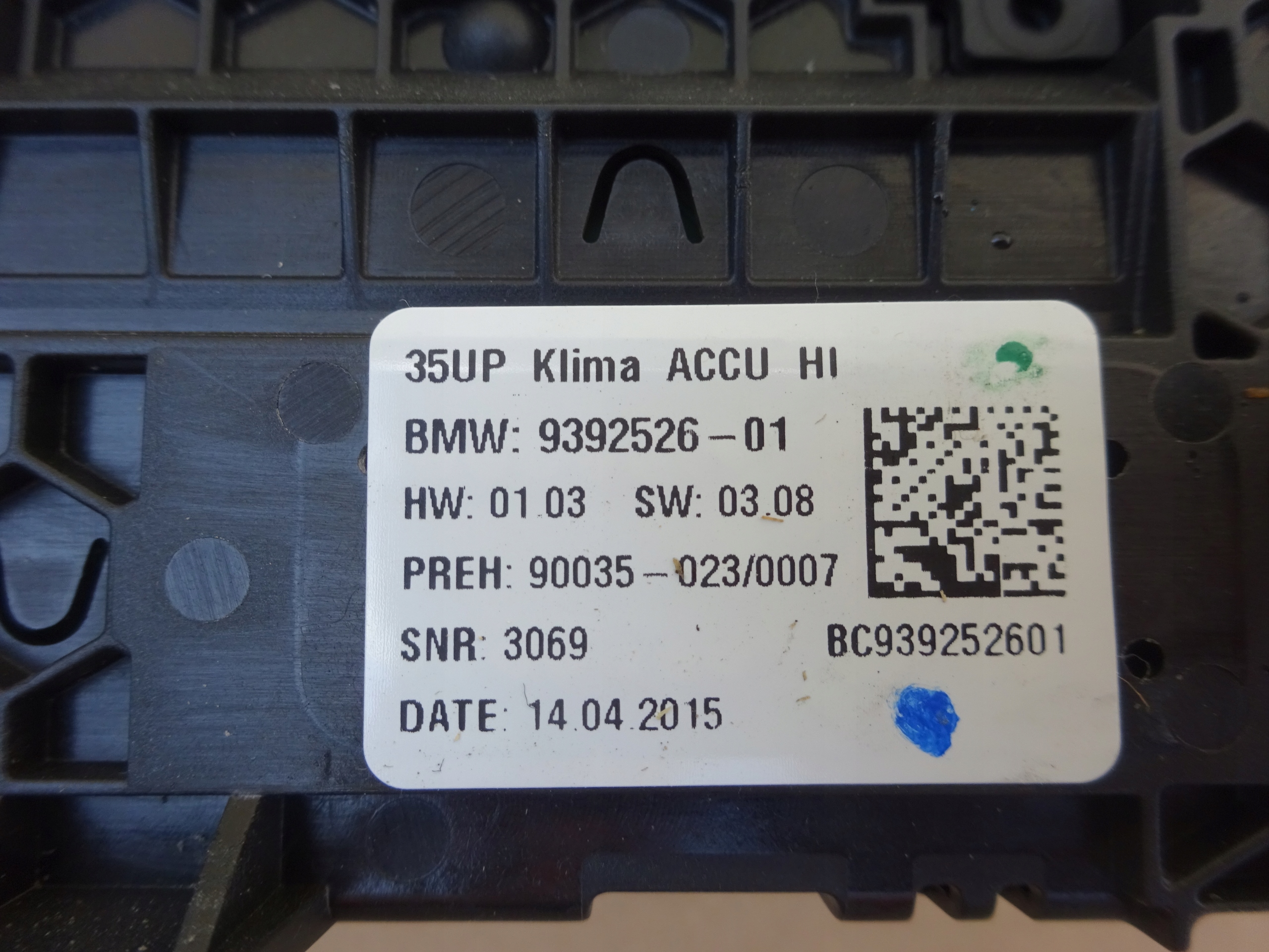 BMW G11 G12 UNITE COMMANDE CLIMA RADIA 9392526