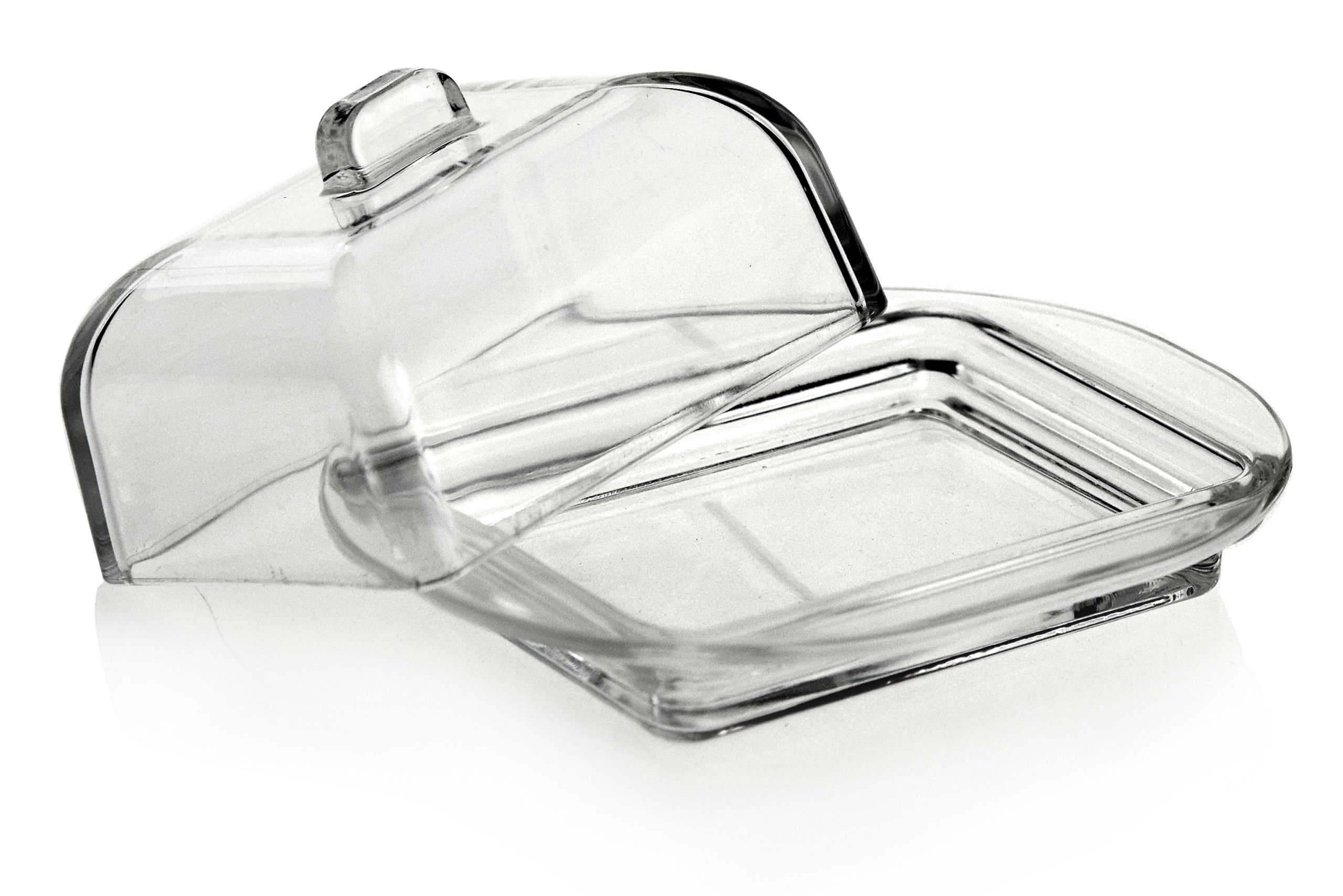 

Solidna Szklana maselnica z pokrywką maselniczka