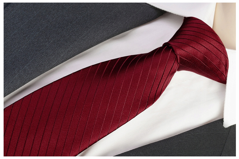 

Jedwab 100% Krawat Męski Jedwabny Bordowy kj220