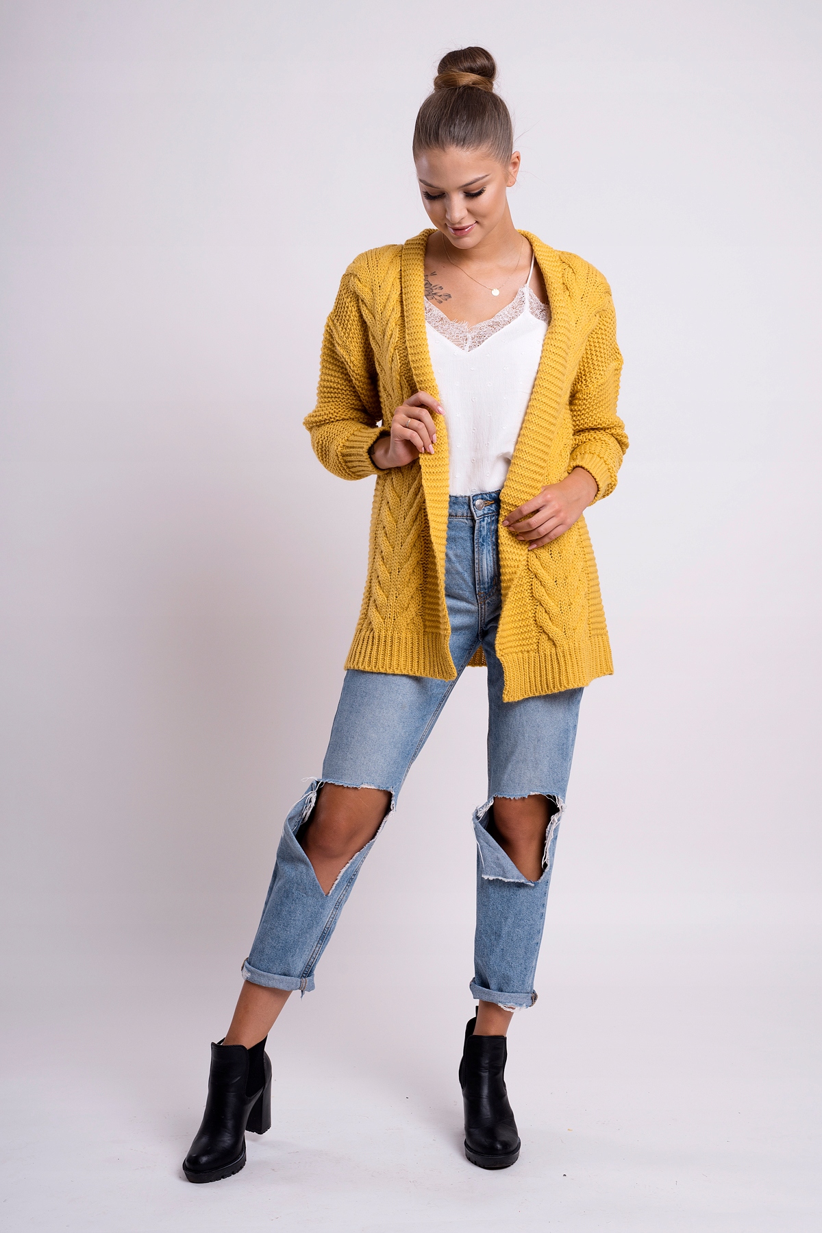 AMMA UNIQUE WARKOCZOWY KARDIGAN SWETER L/XL Marka Setin