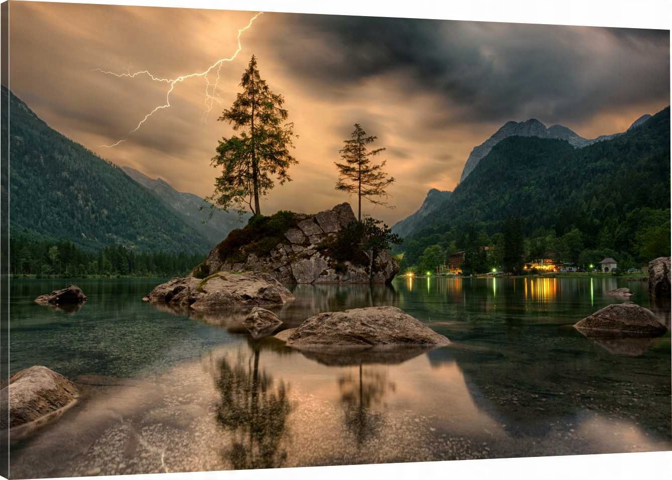 

Obraz Na Płótnie Góry Jezioro Burza 100x70 980 Wz