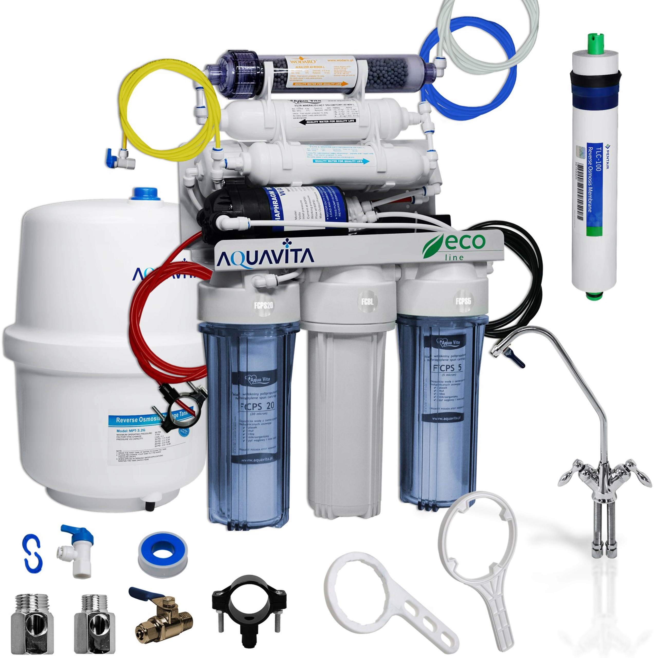 

Osmoza RO7 Filtr Wody Jonizator Redox 400 Pompa
