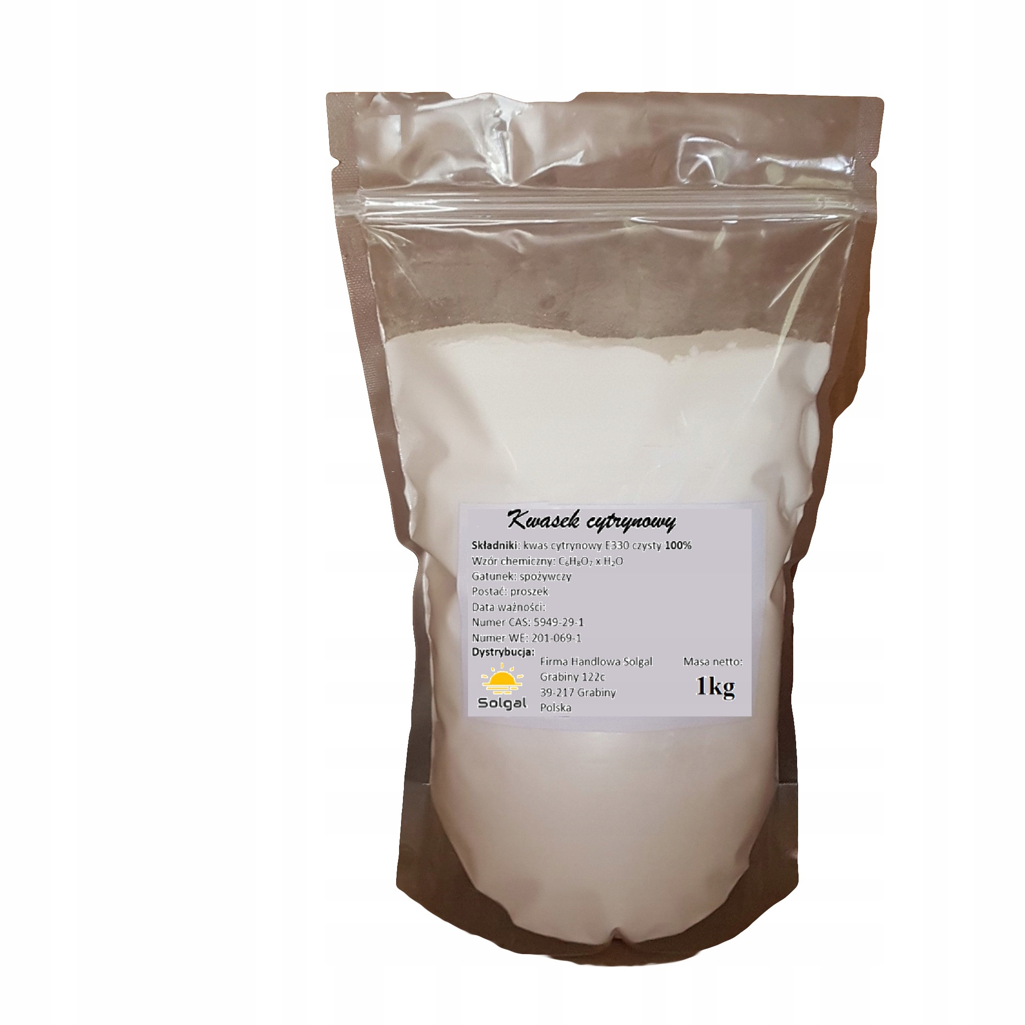 

Kwas Kwasek Cytrynowy spożywczy Czysty 1kg E330