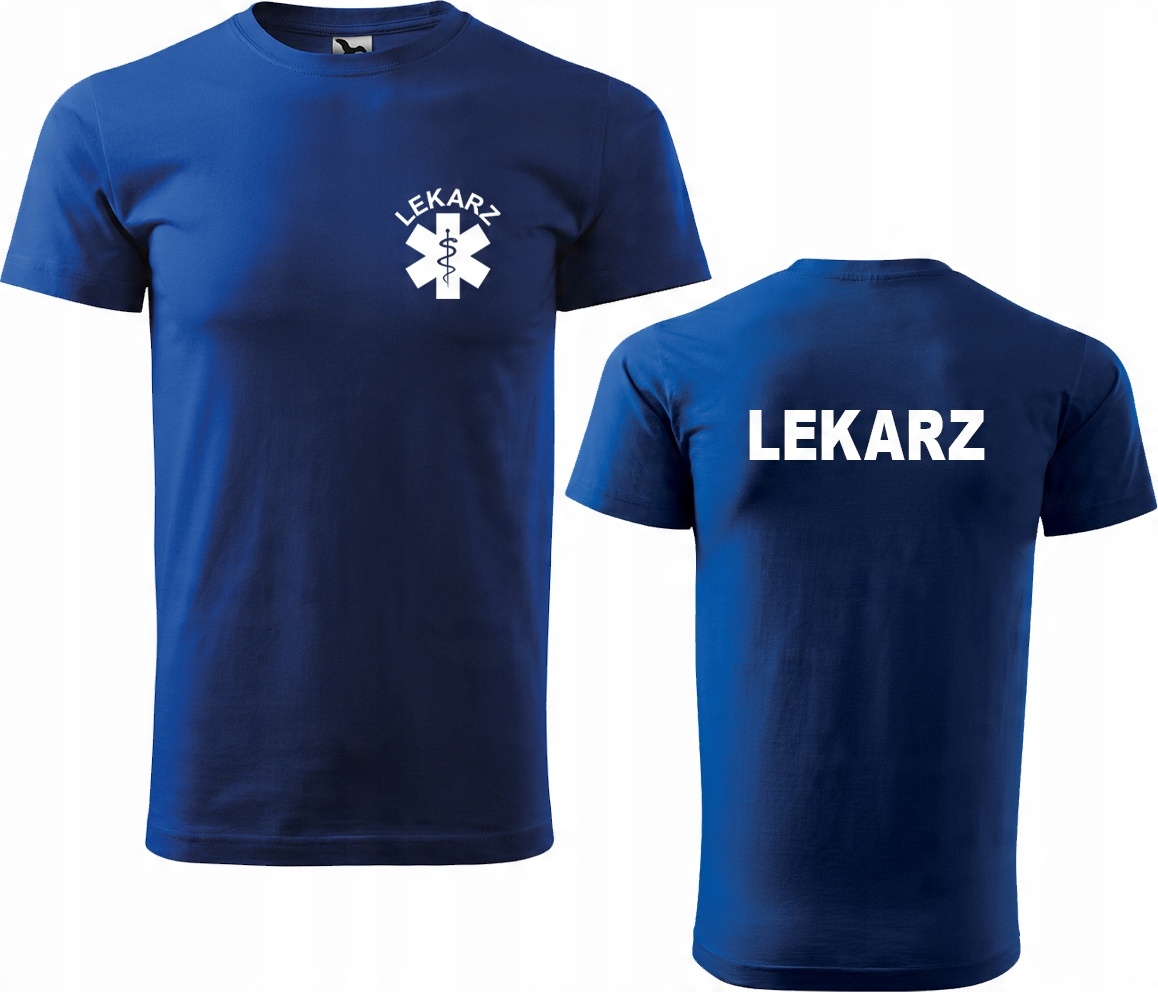 

Męska koszulka z nadrukiem Lekarz r. XL