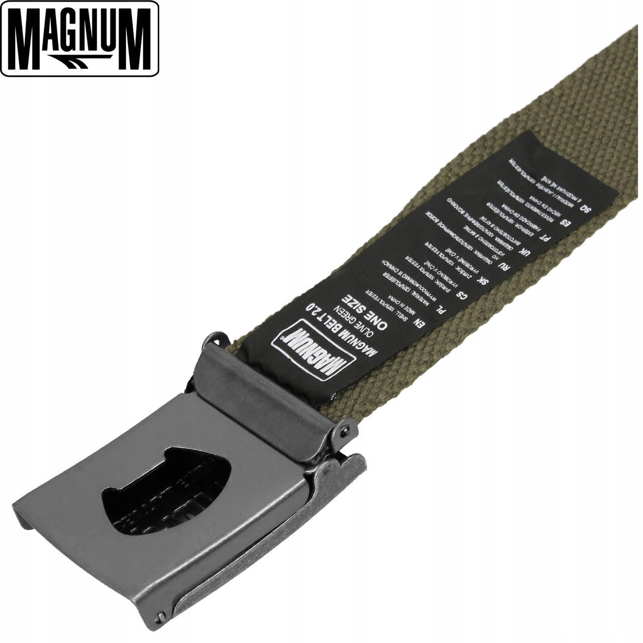 MAGNUM PAS PASEK PARCIANY MĘSKI do 130CM Olive Materiał dominujący poliester